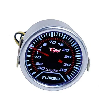 Image de Mintice Jauge de Turbo Boost électrique Lumière LED Blanc Pression PSI Outil Numérique Instrument Mètre 2&quot; 52mm Fumée Teinte Len
