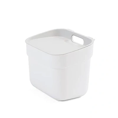 Image de CURVER Ready to Collect Poubelle de recyclage 100% recyclé avec couvercle gris clair 5 l