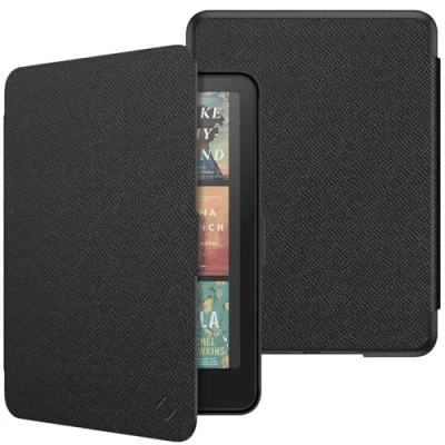 Image de FINTIE Étui pour 7&quot; Kindle Paperwhite 2024 (12e Génération) et Colorsoft Signature Edition (1re Génération), Coque Fine Léger, Housse Réveil/Veille Automatique, Noir