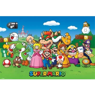 Image de Nintendo Super Mario (Characters) Maxi Poster, Bois, Multicolore, 61 x 91,5 cm
