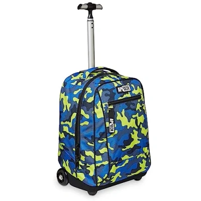 Image de Appack Big Trolley École, bleu, 2 en 1, Double Usage, Sac à dos avec Chariot Fixe et Crossover System, Voyage, Enfant Garçon, Taglia Unica, école