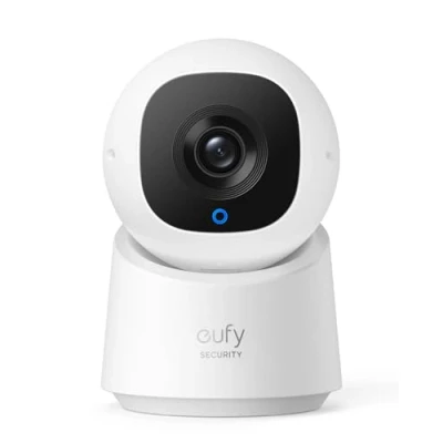 Image de eufy Security caméra intérieure C220, de Surveillance avec résolution 2K, Rotation 360 et Inclinaison, Filaire Wi FI, détection des Humains par IA