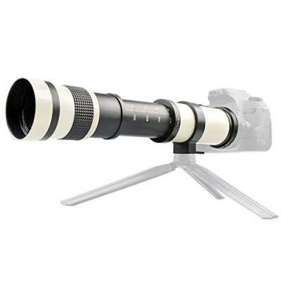 Image de BigKing Objectif Téléobjectif, Tout Nouveau Blanc 420 800mm Ouverture F/8.3 16 Télescope De Mise Au Point Manuelle Complète Zoom Téléobjectif pour EF S Appareil Photo À Monture