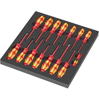 Image de Wera 05150102001 Insert en mousse 9711, jeu de tournevis VDE 1, 16 pièces