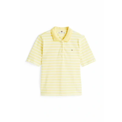 Image de Tommy Hilfiger REG SS Polo Citronella ecru stp, Femme, Taille: Large, stp