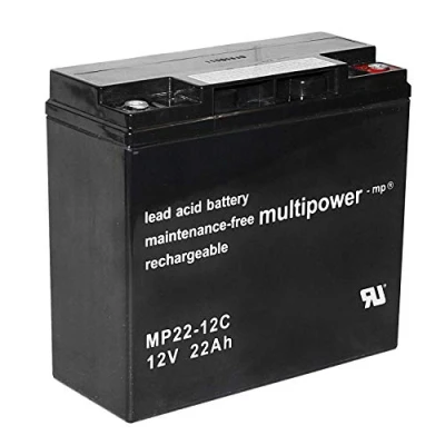 Image de Multipower MP22 12C Pb Batterie au plomb 12 V 22 Ah 000 mAh Cycle M5