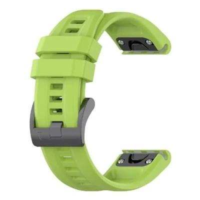 Image de Remplacement Bracelet de Montre en Silicone, QuickFit 22mm pour Garmin Fenix 7 6 5 / Descent G1 Epix/Instinct/Approach S60 S62 Quatix5 MARQ/Forerunner 965 955 945 935 745 (Vert)