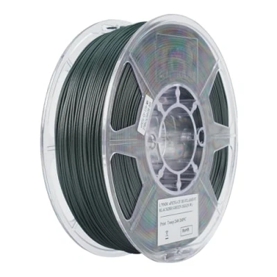 Image de eSUN PETG Filament 1.75mm, CF Chargé de Fibre Carbone, Bobine 1KG (2.2 LBS) Matériaux d&#039;Impression 3D pour Imprimantes FDM,Vert Noirâtre
