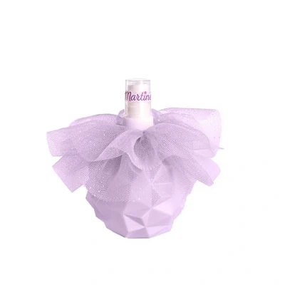 Image de Martinelia Brume Parfumée Paillettée, 100 ml Parfum Enfant Fille Scintillant Eau de Toilette Douce pour la Peau Parfumée, Routine Beauté Beau Flacon Vaporisateur violette avec Tulle
