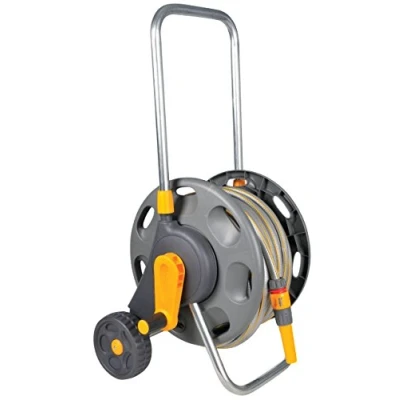 Image de HOZELOCK Dévidoir Chariot 60 M Équipé 25 : Axe Renforcé, Stable et Facile à Manœuvrer, Capacité Max M, Livré avec de Tuyau, 1 lance Raccords [2488P0000]