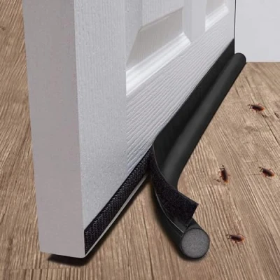 Image de Bas De Porte Unilatéral, Weather Stripping Door Seal Strip Boudin Stop Froid Protection Contre Courants d’air et Bruit 96cm Anti Souris Cafard