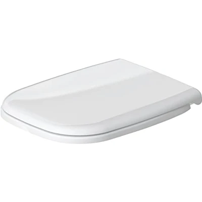 Image de Duravit Abattant WC D Code Compact, Toilette en Uréa Duroplast, Couvercle de avec charnières Acier Inoxydable, Blanc