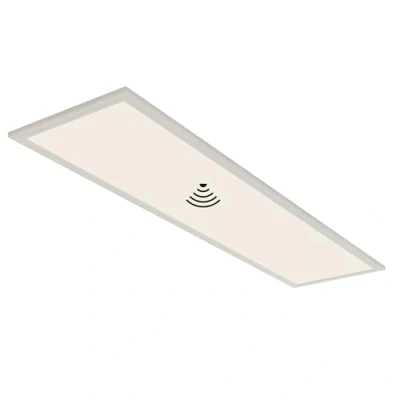 Image de Briloner Leuchten Plafonnier LED rectangulaire avec détecteur de mouvement &amp; capteur lumière jour installés Panneau 38 W Idéal pour bureau, atelier ou salon, Blanc