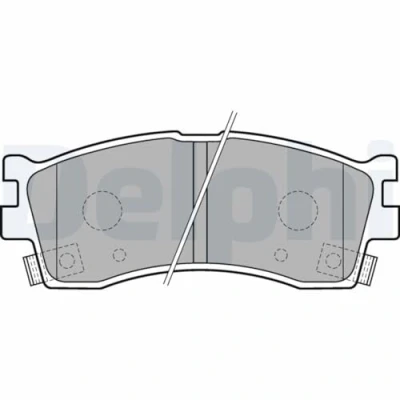Image de DELPHI LP1702 Jeu de plaquettes frein avec indicateur d&#039;usure tôle anti bruit sans accessoires KIA: Rio I Break, Cerato Berline