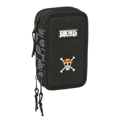 Image de Trousse Scolaire SAFTA One Piece Pirates 37 Outils Inclus Multicolore Pour Enfants de 5 à 14 Ans