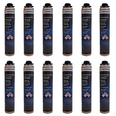 Image de Berner Mousse polyuréthane 750 ml universelle 1 carton de 12 pièces