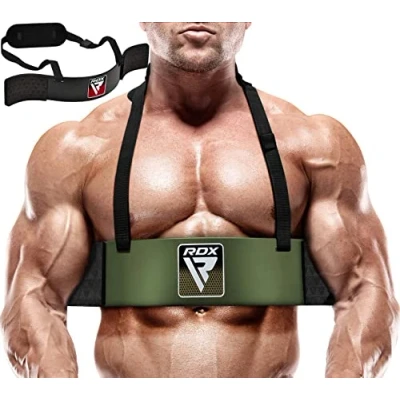 Image de RDX Biceps Arm Blaster Triceps Isolateur pour Musculation Haltérophilie Muscle Builder, 23 Curl Support, 6MM Neck Pad, Fitness Isolator Bomber Lifting Workout Exercice
