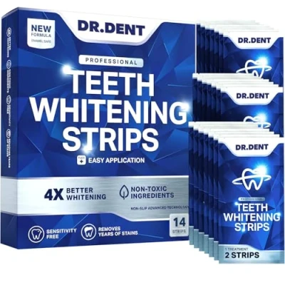 Image de DRDENT Bandes de Blanchiment des dents professionnelles 7 traitements Sans danger pour l&#039;émail non sensibles