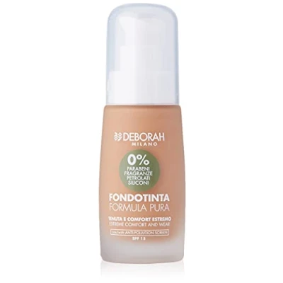Image de Deborah Formule Pure N.05 Dark Beige, sans parabènes, étanchéité et confort extrêmes avec filtre anti pollution, SPF15 30 ml