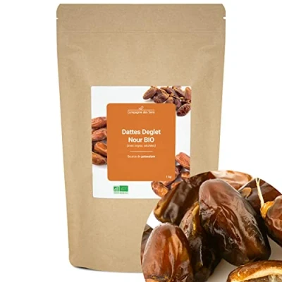 Image de Dattes Deglet Nour BIO (avec noyau, séchées) source de potassium 1kg