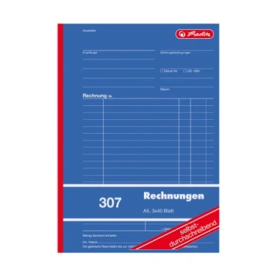 Image de Herlitz Formularbuch &quot;Rechnung 307&quot;, DIN A5, 3 x 40 Blatt