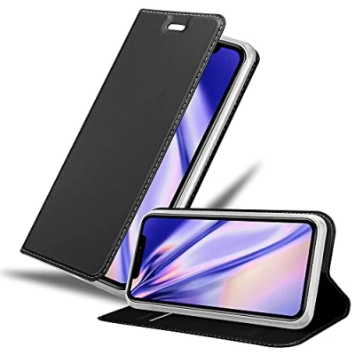 Image de Coque pour Apple iPhone 11 en CLASSY NOIR Housse de protection Étui avec fermeture magnétique, fonction support et compartiment carte Neuf
