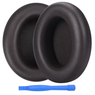 Image de MMOBIEL Remplacement Coussinets d&#039;oreille pour Beats Studio Pro Wireless Noise Cancelling Casque Memory Foam et Protein PU Coussinet de Rechange Marron