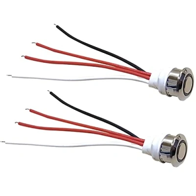 Image de Lot de 2 interrupteurs tactiles LED 12 V 5 24 CC Interrupteur tactile Pour trou montage 18 mm Intensité variable en continu bandes lumière LED, armoire, armoire