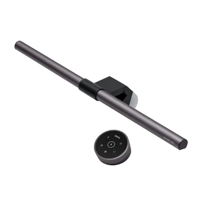 Image de BenQ ScreenBar Halo lampe de bureau avec télécommande Bluetooth, garantit sans reflet sur l’écran, gain d’espace , 3 modes lumières intelligentes Compatible les écrans incurvés 1000 1800R