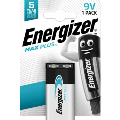 Image de ENERGIZER PILAS ALKALINE MAX PLUS ENR 9V 522 BP1 BR Pile E301323300 Chrome