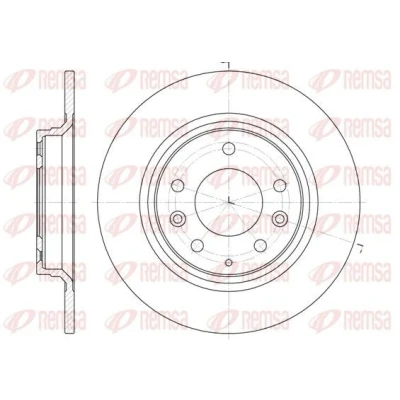 Image de REMSA 6881.00 Disque de frein Essieu arrière 279,7, 279,7 10 5 plein MAZDA: 6 3/5 portes, MX 3