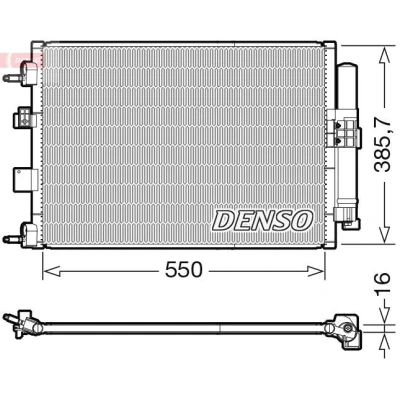 Image de DENSO DCN10046 Condenseur De Clim avec déshydrateur R 134a FORD: FOCUS 3, C Max 2, KUGA 2