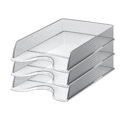 Image de Esselte Fusion 623689 Lot de 10 Corbeilles à courrier Transparent