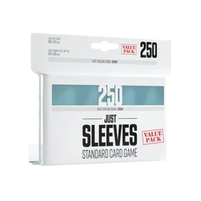 Image de Just Sleeves Value Pack 250 protège Cartes Transparent Aspect Brillant Format Standard 66x92mm Color Code : Gray Jeu de société Accessoire