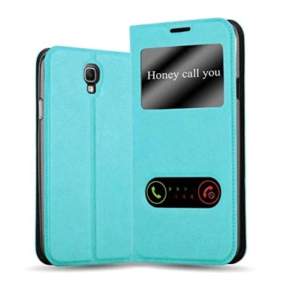 Image de cadorabo Coque pour Samsung Galaxy Note 3 Neo en Turquoise Menthe Housse Protection avec Stand Horizontal et Deux Fenêtres Portefeuille Etui Poche Folio Case Cover