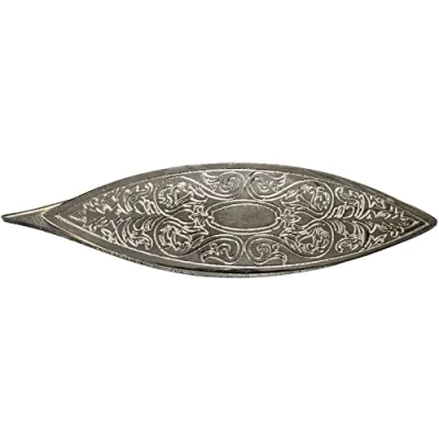 Image de Lacis Navette de tatouage argentée, laiton trempé, taille unique