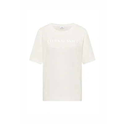 Image de Cecil 3227616 T Shirt avec Motif Wording Artwork, Vanilla White, L Femmes
