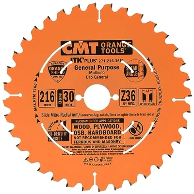 Image de CMT Orange Tools 271.216.36M Scie circulaire Ultra ITK 216 x 1,7 30 Z 36