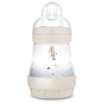 Image de MAM Biberon Easy Start Anti Colique 0+ mois débit lent (160 ml) Sable pour réduire les coliques et l&#039;inconfort de bébé compatible avec l&#039;allaitement maternel