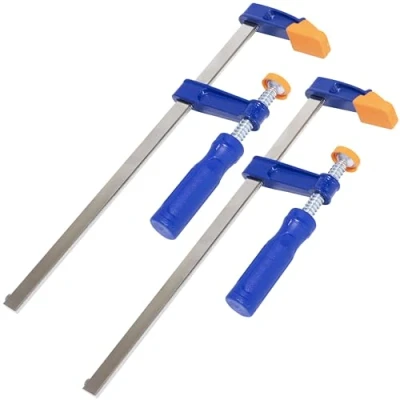 Image de AERZETIX C68511 Lot de 2 Serres joint menuisier 50 x 250 mm serre à pompe profondeur ouverture mâchoire force serrage 170 kg poignée en plastique