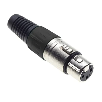 Image de Keple 3 polige XLR Buchse, schwarz Buchse für Audio Mikrofon DMX Stecker, nicked plated Adapter, Metallstecker mit Kunststoffgehäuse