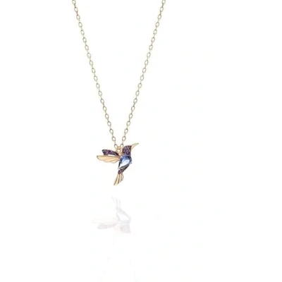 Image de Einzelstück Collier avec pendentif oiseau en argent sterling 925 et zircone, Or, Zircone cubique