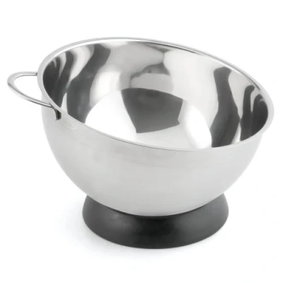 Image de Weis 13224 Bol Battre Acier Inoxydable Argent/Noir 24 x 12 cm