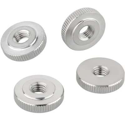 Image de Ottertools Écrous moletés plats Filetage: M3 Acier inoxydable 4 pièces