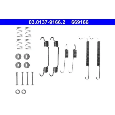 Image de ATE 03.0137 9166.2 Kit d&#039;accessoires, mâchoire de frein OPEL: Corsa A CC, C 3/5 portes, B portes