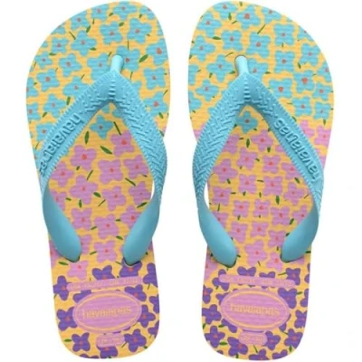 Image de Havaianas Tongs Flores pour fille, Caja Jaune Bleu, 23/24 EU