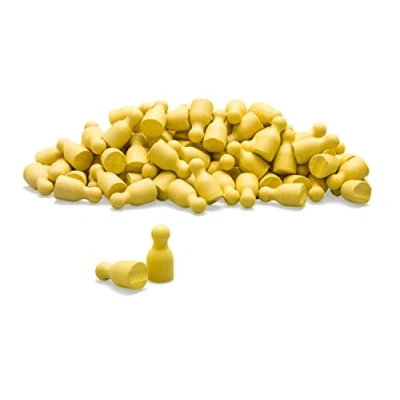 Image de Wissner AKTIV lernen 100 pions/cônes d&#039;halma en Jaune 24 x 12 mm RE Wood