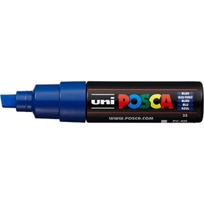 Image de uni Posca PC8K Marqueur Large Pointe Largeur de ligne 8mm Bleu 9002201 [Lot 6]