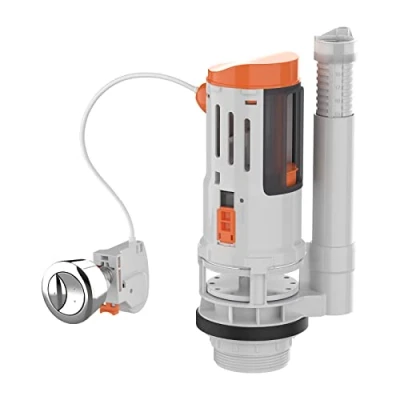 Image de Ibergrif M20522, Mécanisme Universel WC comprenant 2 Boutons de Chasse d&#039;Eau, Se Vide Rapidement Et Économise l&#039;Eau, Facile à Installer, Gris