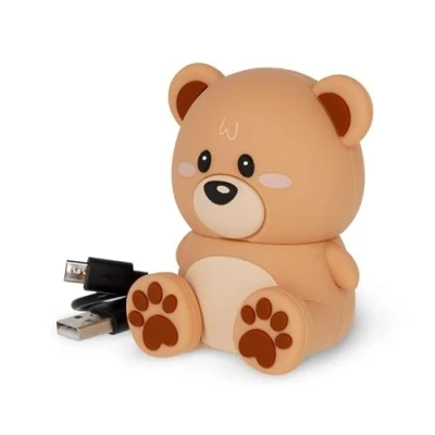 Image de Legami Haut Parleur sans Fil avec Support, The Sound of Cuteness, Teddy Bear, Rechargeable, câble USB Inclus, utilisable comme Support pour téléphone Portable, 6 x 8 5 cm